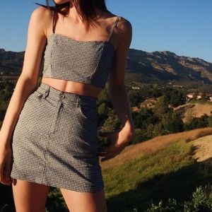 Brandy Melville Gingham Juliette Skirt